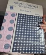 POŚCIEL 160x200 cm KOMPLET POŚCIELI DWUSTRONNA 100% BAWEŁNIANA 3 CZĘŚCIOWA - obrazek 3